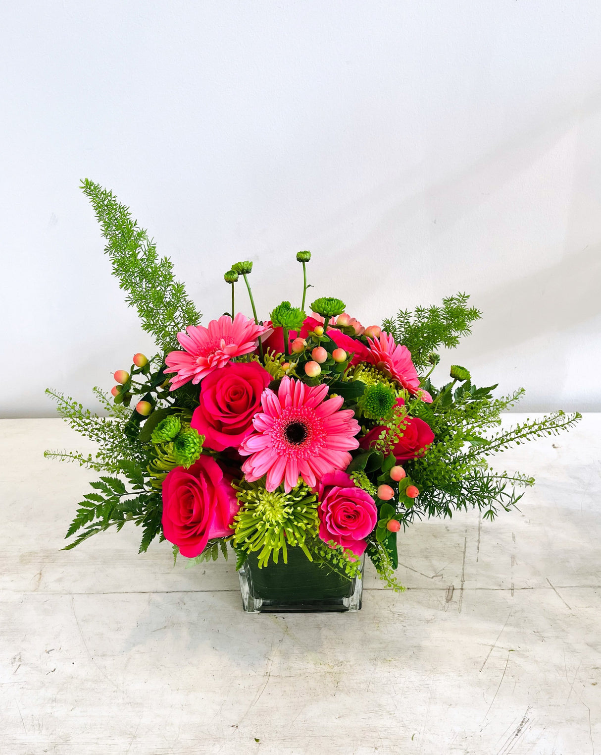 Pink & Green Contemporary Bouquet