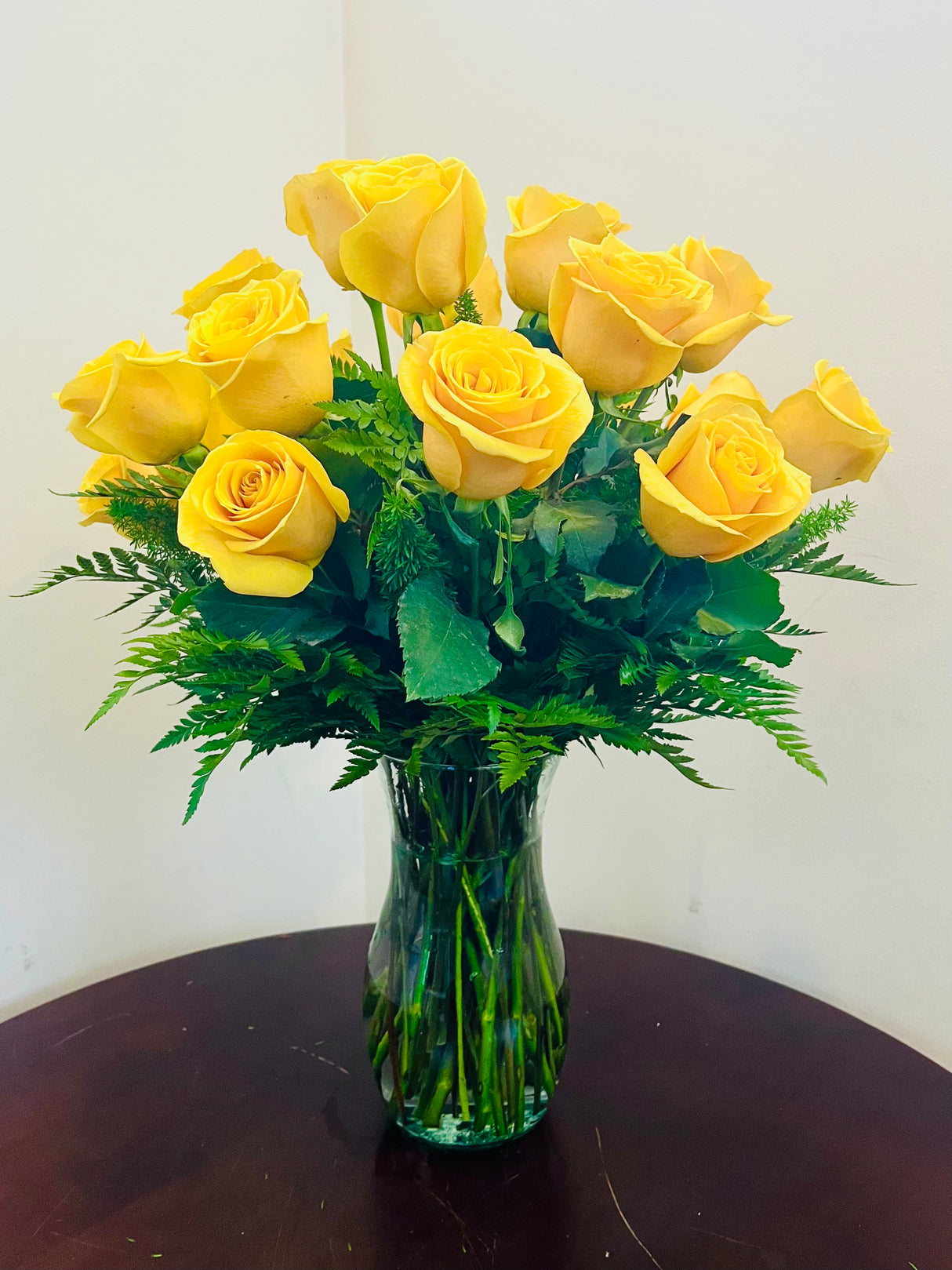 Long Stem Yellow Rose Bouquet