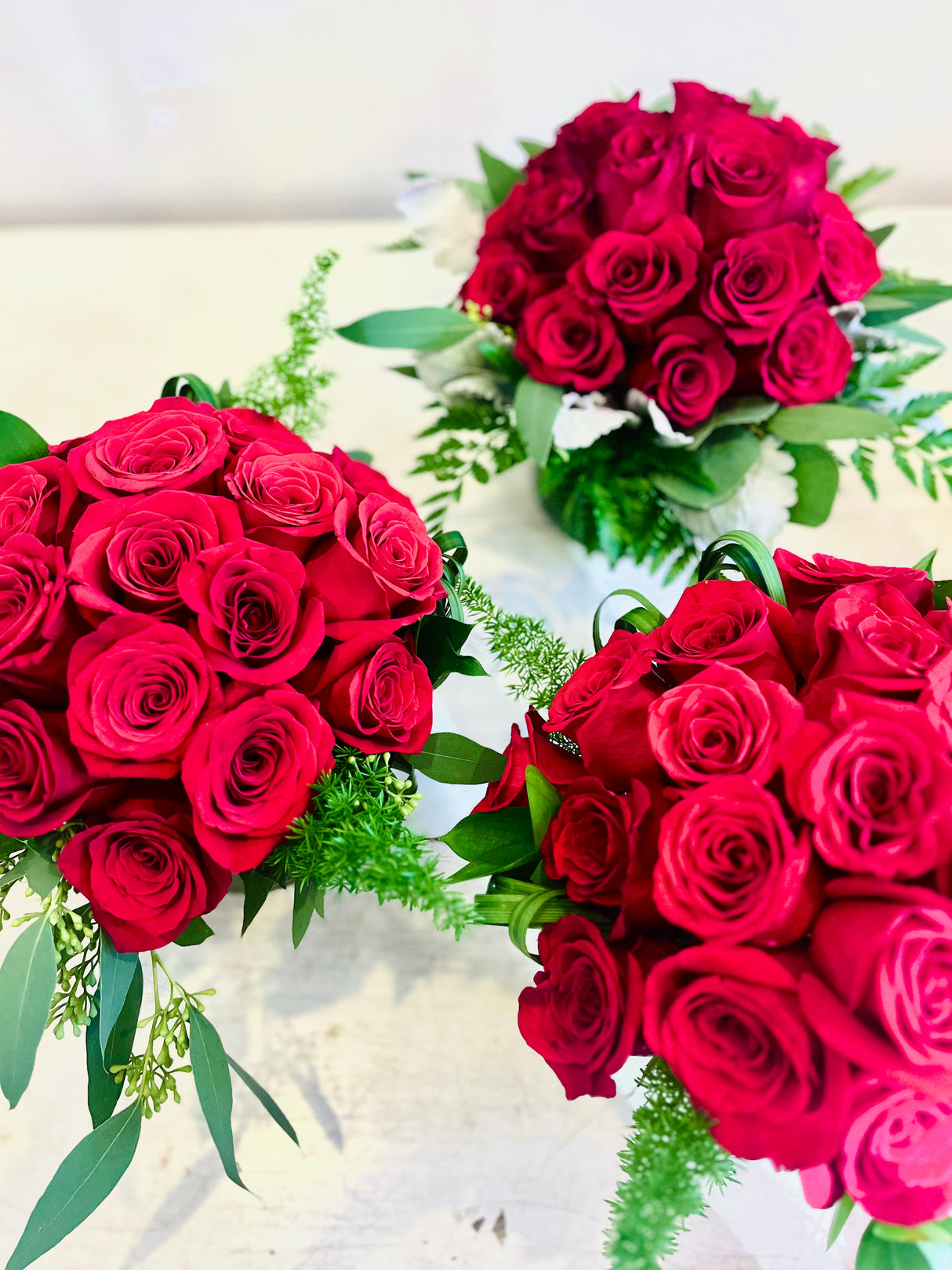 18 - Modern Red Rose Bouquet