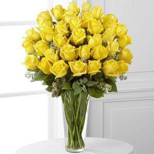 Long Stem Yellow Rose Bouquet