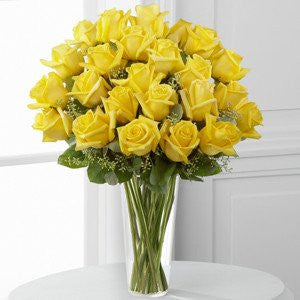 Long Stem Yellow Rose Bouquet