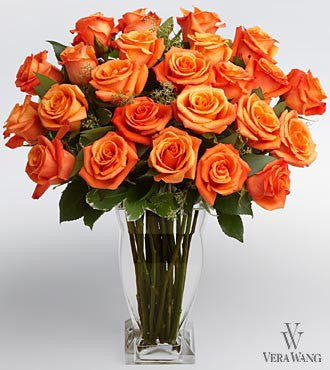 Long Stem Orange Rose Bouquet