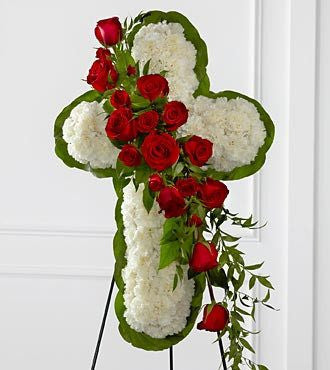 Floral Cross Easel