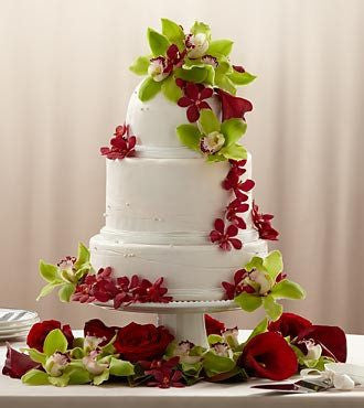 Elegant Orchid Cake Décor